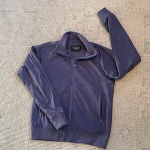 Athleta Brooklyn Bomber Jacket in Leopard Medieval Violet Sz XS